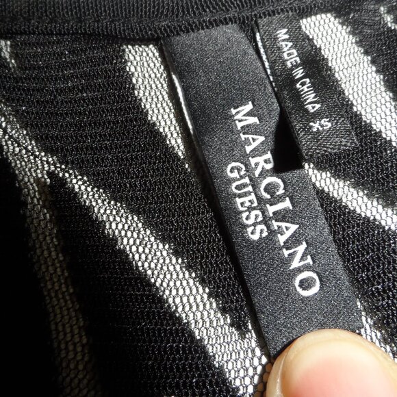 Guess by Marciano Black Lace  Blouse long sleeves size -S - Picture 4 of 7